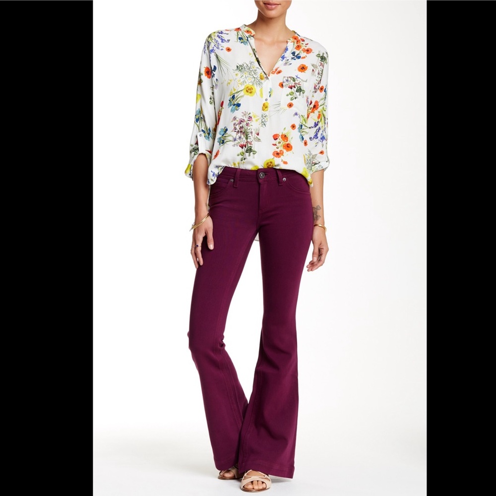 DL1961 JOY‎ HIGH RISE FLARE QUARTZ JEANS